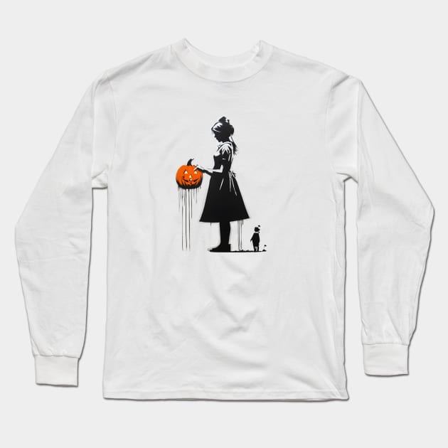 Halloween Sister Long Sleeve T-Shirt by Apotis